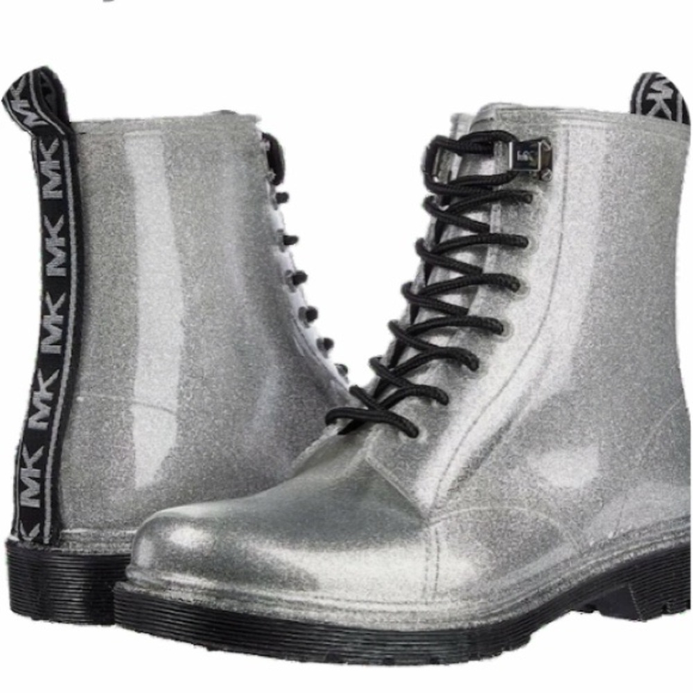 Michael Michael Kors Tavie Rain Bootie in Silver
